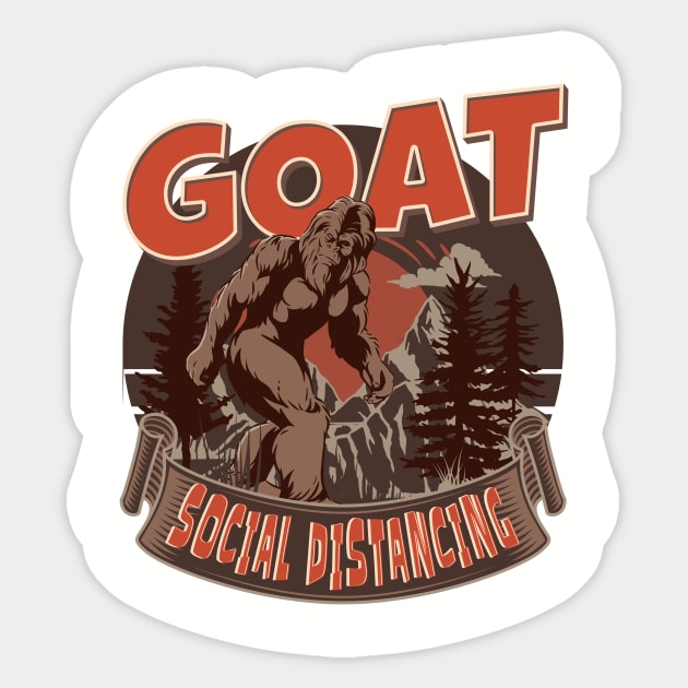 GOAT Social Distancing Sticker by ZombieTeesEtc